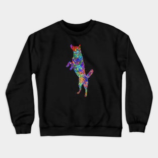 Siberian Husky dog watercolor Crewneck Sweatshirt